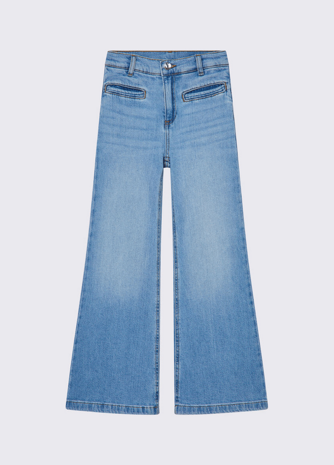 jeans flare blauw denim