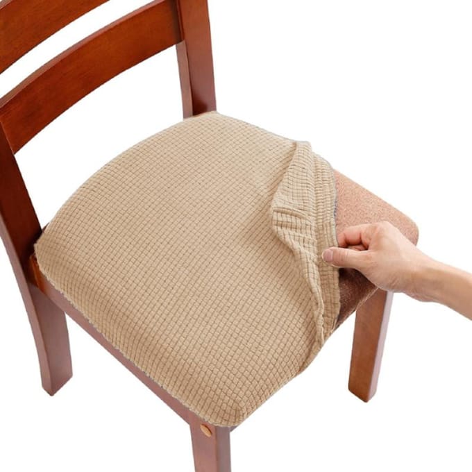 Stretch Jacquard Eetkamerstoel Stoelhoezen Afneembare Wasbare Elastische Gestoffeerde Eetkamerstoel Kussenhoes