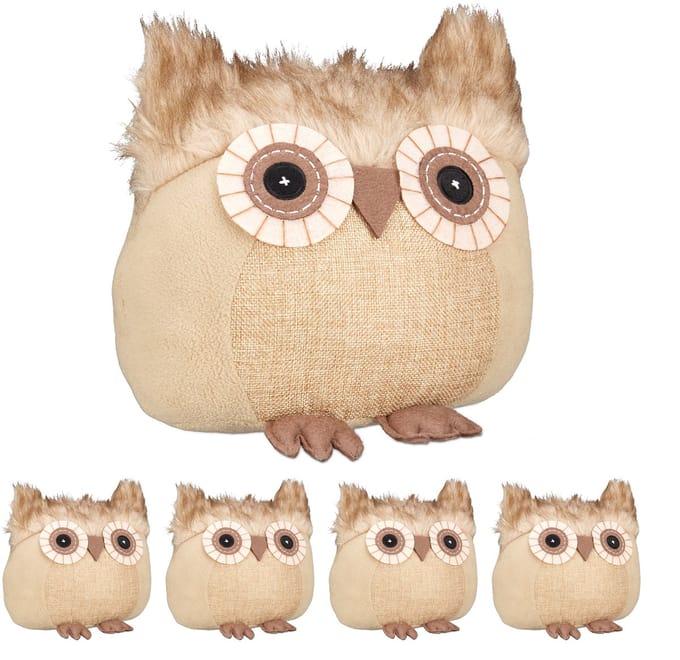 5x deurstopper uil - deurbuffer - deurstop - deurhouder - stof - decoratie