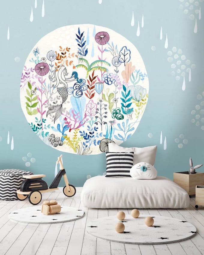 INGK - Kate & Andy - Behang - Ocean View (blue)