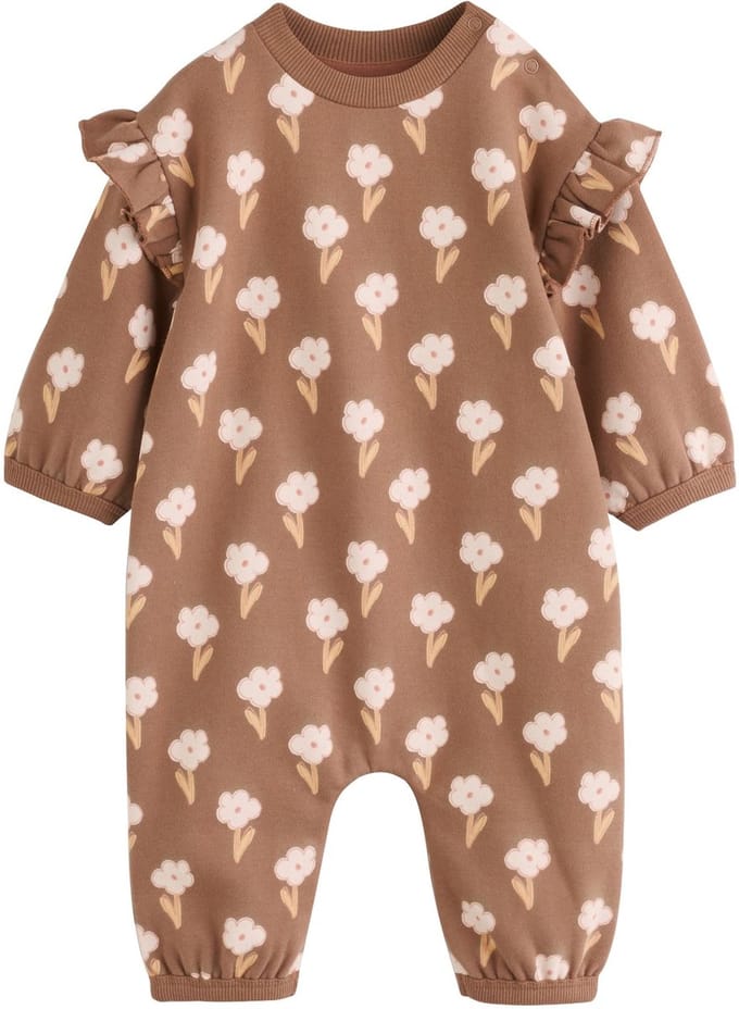 Next - Meisjes - Babyrompertje van sweatshirtstof - Bruin