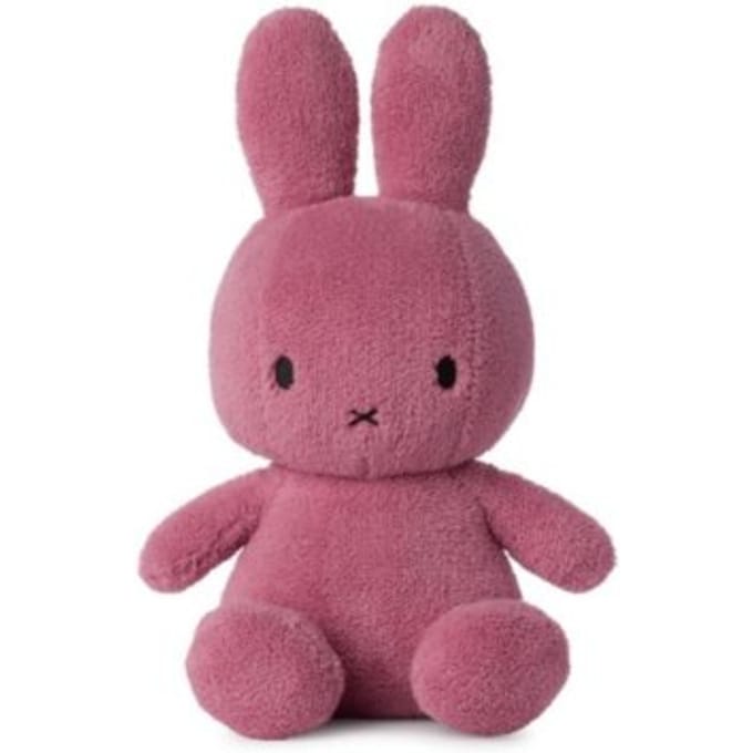 Nijntje terry knuffel, formaat 33 cm., kleur framboos roze
