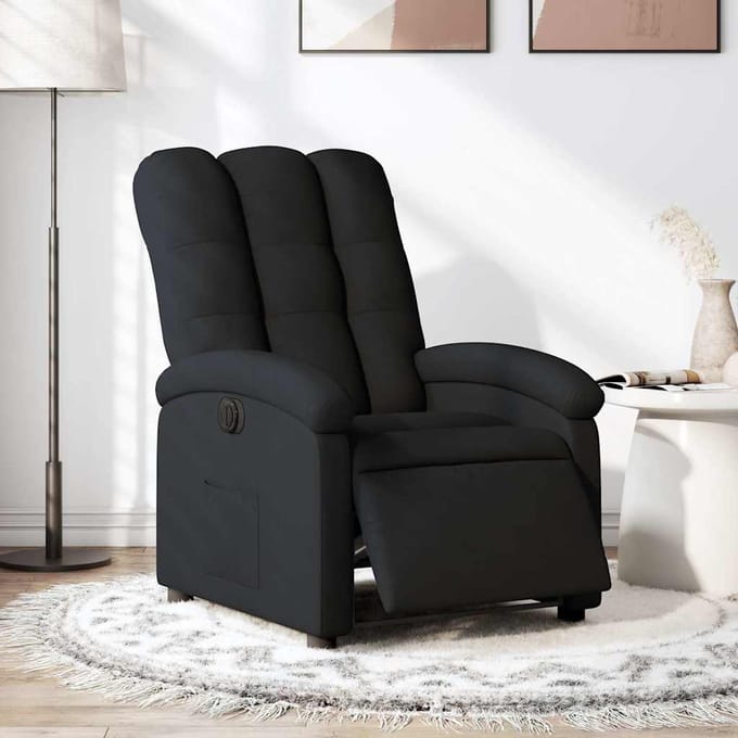 vidaXL - Fauteuil - verstelbaar - elektrisch - stof - zwart