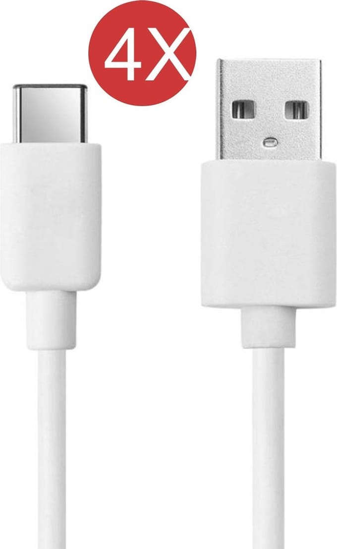 4x USB C naar USB A - USB C Kabel - USB C - 1 Meter