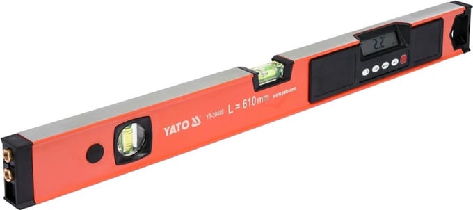 Professionele Digitale Waterpas met Laser - Aluminium - LCD Display - 20 m Bereik - Meetwaarde Geheugen