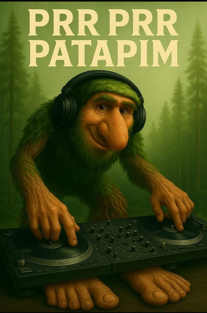 Extra grote A1 Prr prr patapim (Italian brainrot) Poster