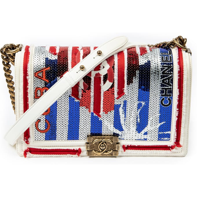 Paris-Cuba Multicolor Sequin Medium Boy Bag  Schoudertas