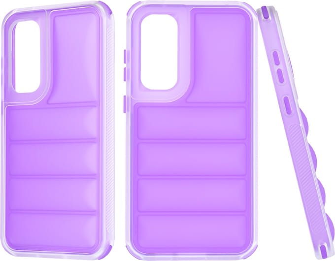 Hoesje geschikt voor Samsung Galaxy S23 FE - Techsuit Wave Shield Shockproof Hard Case Back Cover - Paars