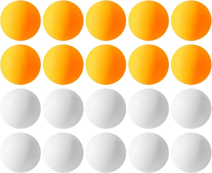 Set van 20 Tafeltennisballen voor Training en Plezier