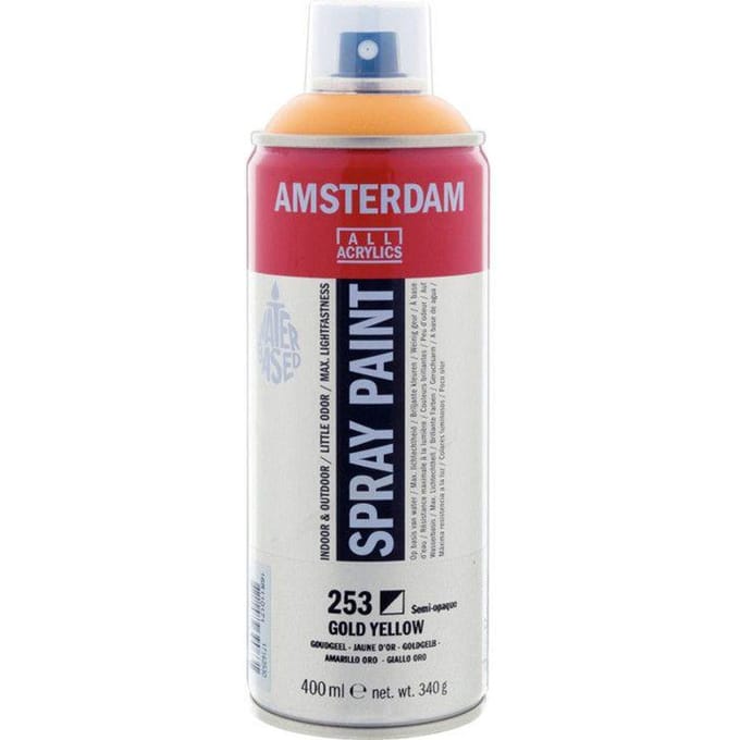Spuitbusverf - Spraypaint - #253 - Goudgeel - Amsterdam - 400ml
