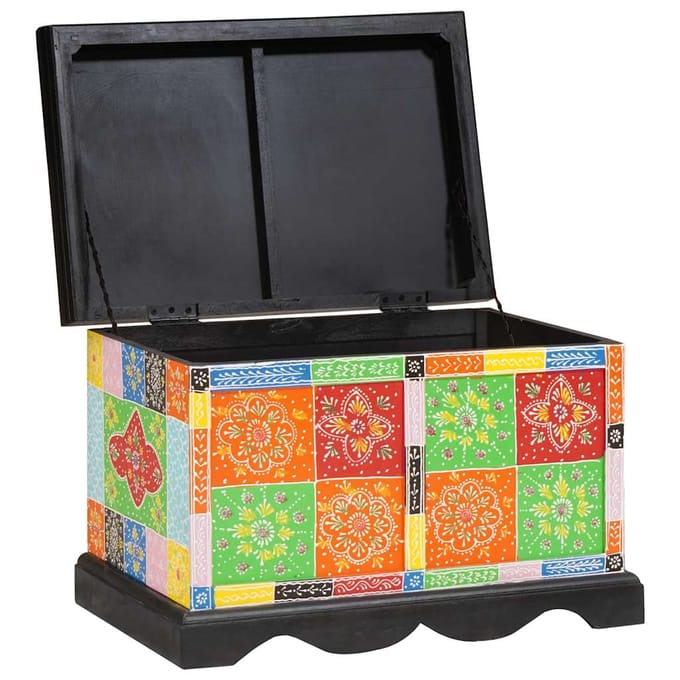 vidaXL - Opbergbox - Multikleur - 60 - x - 40 - x - 40 - cm - Massief - mangohout