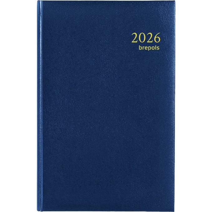 Agenda Brepols 2027 - Saturnus - 1 week/2 pagina's - Blauw - 14 x 21,5 cm