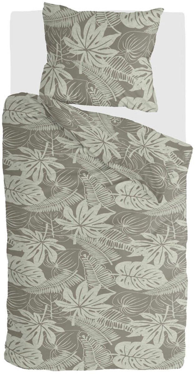 Byrklund Dekbedovertrek Joep - 140x220 - 80% Polyester / 20% Katoen - Taupe / Kaki