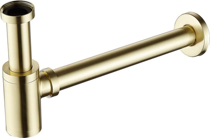 Mawialux wastafel sifon - Geborsteld goud