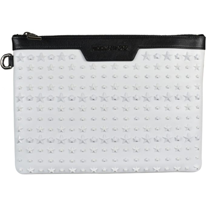 Jimmy Choo Derek clutch Wit