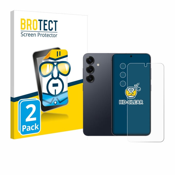 BROTECT - Screenprotector voor Samsung Galaxy S25 (Voor+Camera) - Folie Beschermfolie transparant 2 Stuks