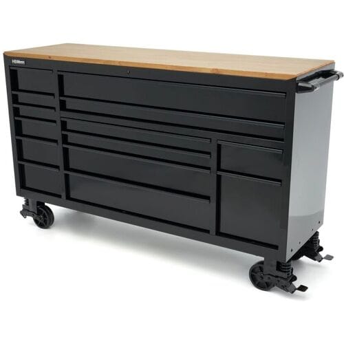 HBM gereedschapswagen, 14 laden, 182 cm, zwart