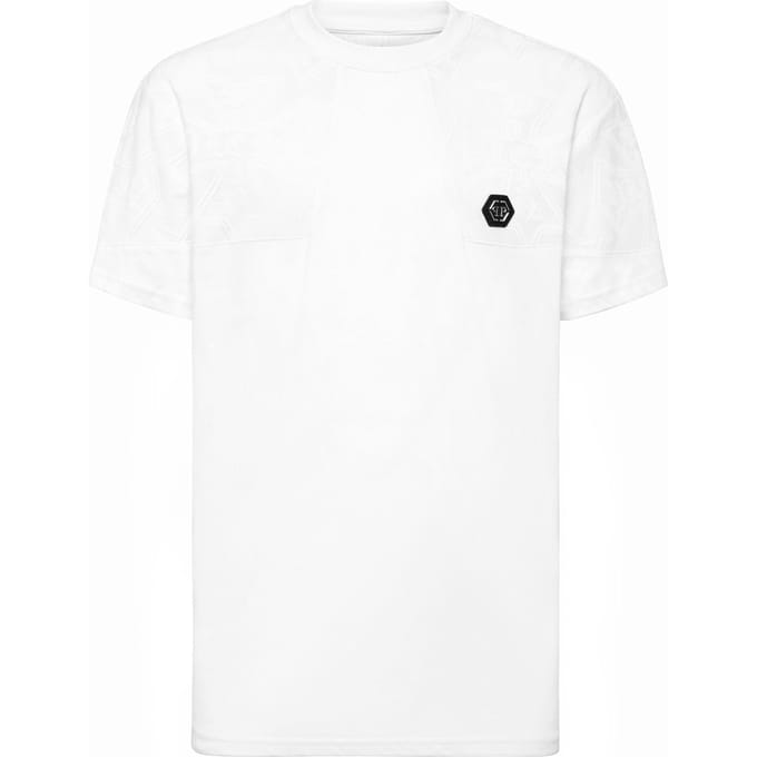 Round Neck T-Shirt Jacquard Crest Cut