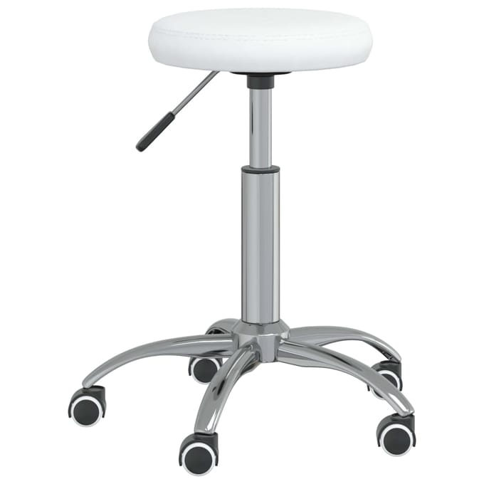 Vidaxl Chaise de Table, Blanche, Revêtue de Similicuir