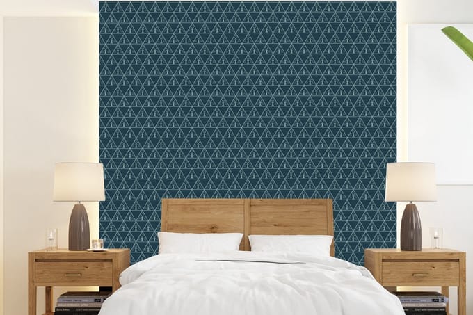 Behang - Fotobehang Design - Jongens - Driehoek - Kind - Breedte 200 cm x hoogte 220 cm