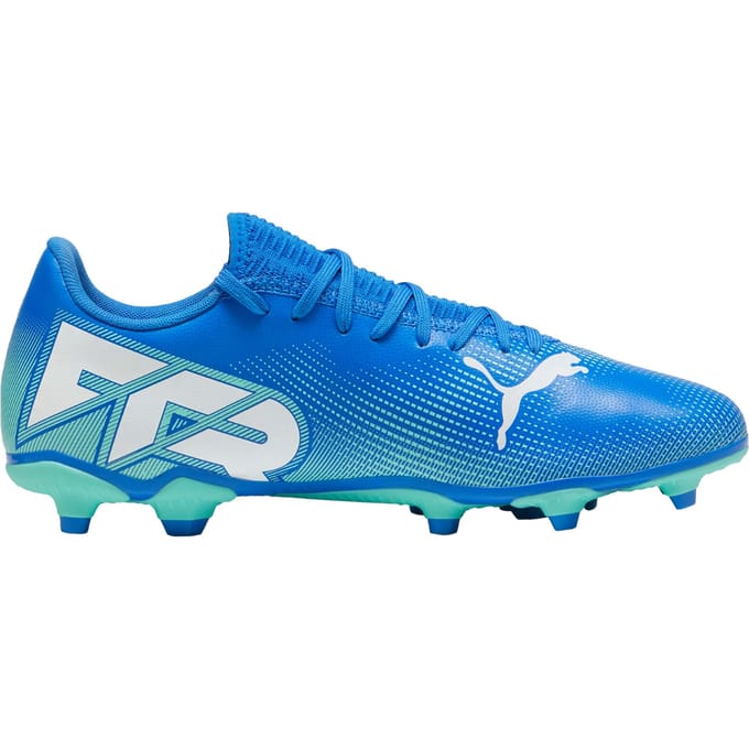 Puma Heren Future 7 Play Stevige Grond Voetbalschoenen (Blauw/Wit)
