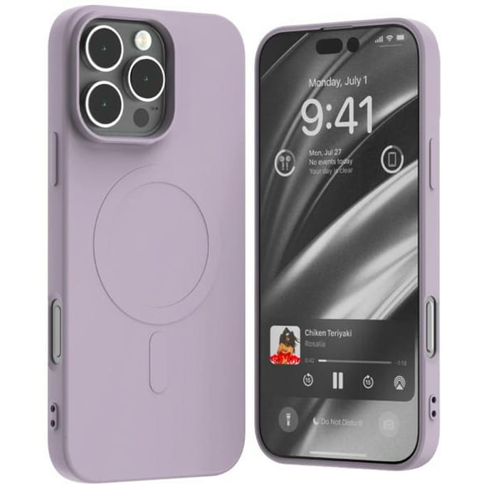 Mercury MagSafe - Semi-Siliconen Etui - iPhone 16 Pro Max - Lilac Purple - MagSafe Compatibiliteit