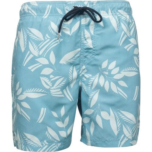 Baileys Swim Short Allover Leaves Drawstring Sky Blue / male
