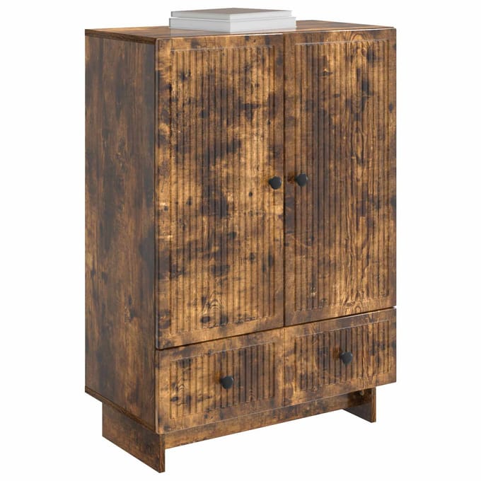 vidaXL - Dressoir - Gerookte - Eik - 66 - x - 34,5 - x - 95 - cm - Geconstrueerd - hout