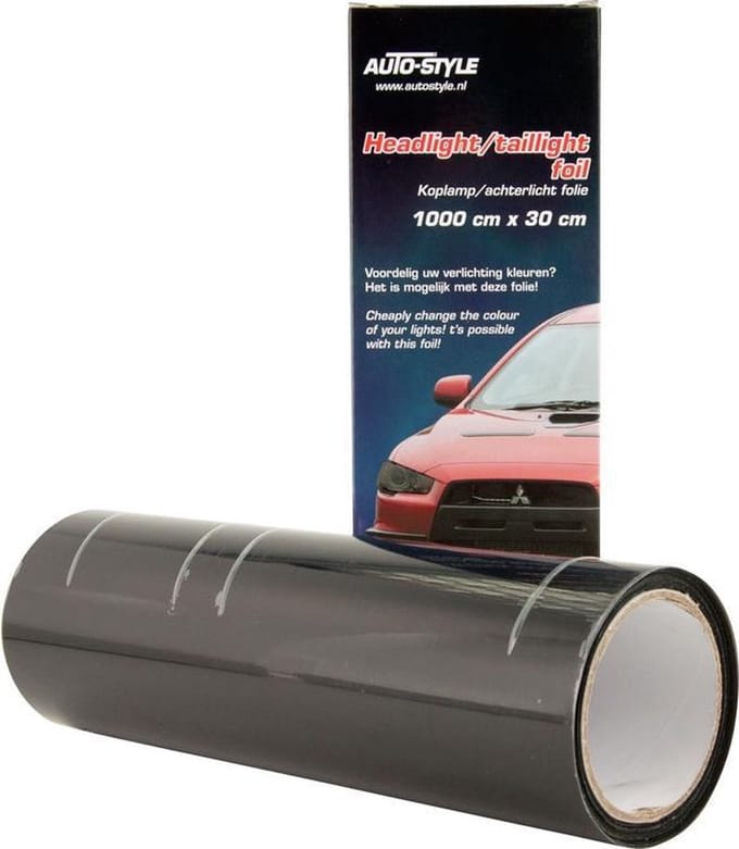AutoStyle Koplamp-/achterlicht folie - Zwart - 1000x30 cm
