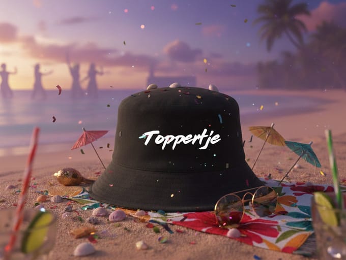 Toppertje Bucket Hat | Black | Maat XL