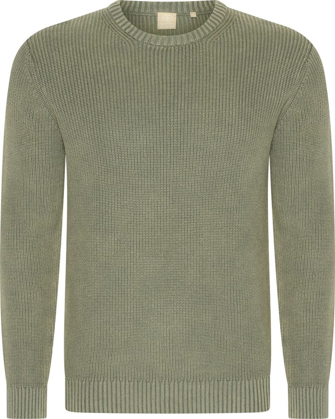 Mario Russo Rib Sweater - Trui Heren - Sweater Heren - Pullover heren - Agave Groen - M