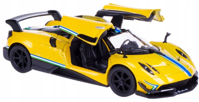 Pagani Huayra BC 2016 Modelauto Metaal 1:38 Geel Kinsmart