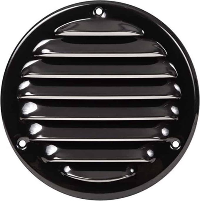 Metalen ventilatierooster rond 100 mm zwart - MR100M - RAL9005