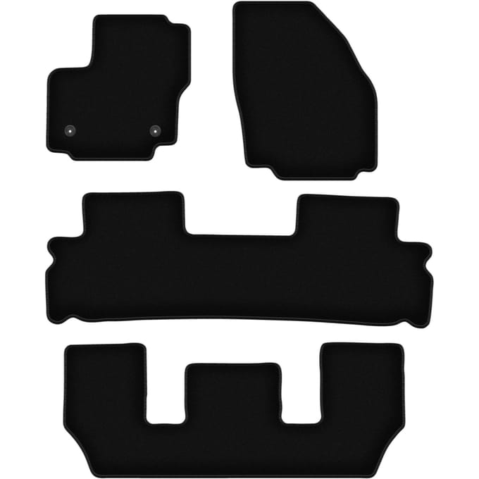 BASIC zwarte veloursmatten voor: Ford Galaxy MK2 FL 7-zits (2012-2015)