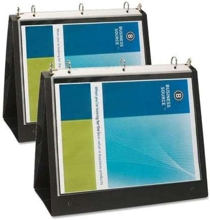 Presentatie Binder - Ringmap Opslag - Documenten Organiseren - Duurzaam Vinyl - 2 Pack - Zwart