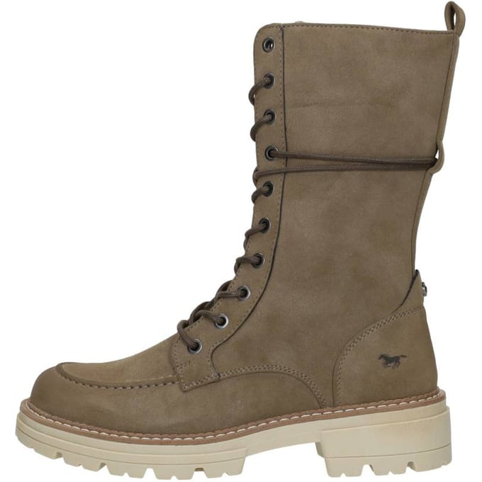 Mustang dames veterboot - Taupe - Maat 37