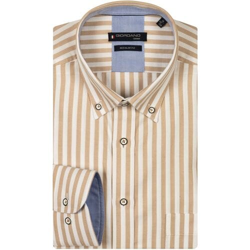 Giordano Overhemd Ivy Button Down Oxford Stripe Kitt / male