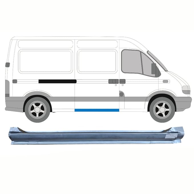 Schuifdeur dorpel reparatiepanel voor Opel Movano 1998-2010 / Rechts