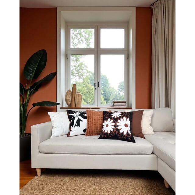 Gek op kussens! Sierkussen abstract flowers | 45 x 45 cm | katoen/polyester