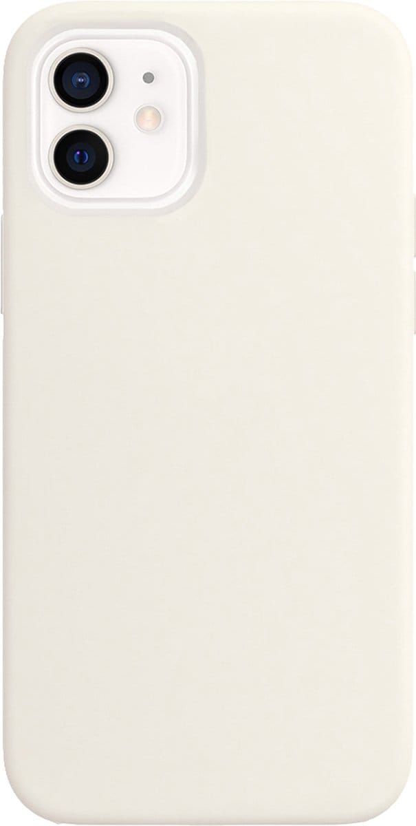 Hoes - Geschikt voor Apple iPhone 12 Mini - Sterk & Shockproof - Hoesje Cover - Siliconen Case - Wit