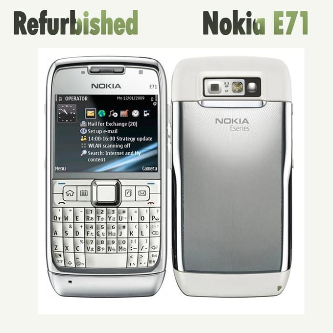 Gereviseerde Nokia originele ontgrendelde Nokia E71 QWERTY-toetsenbord mobiele telefoon Simple Set wit