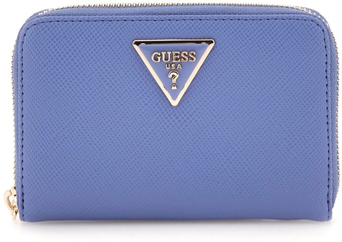 GUESS Portemonnee Laurel SLG Medium Zip Around Wallet Stormy Blue Blauw