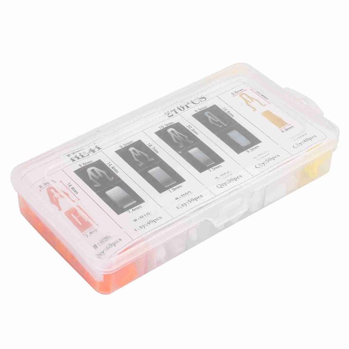 270 Stuks Auto Console Dashboard Paneel Bekleding Clips Klinknagels Gesp Bevestigingsset Universeel white