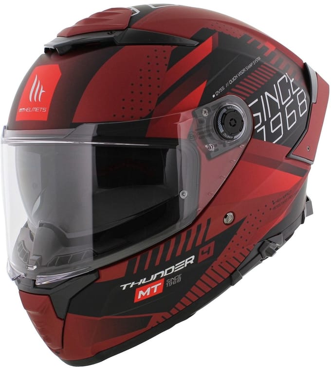 MT Thunder 4 SV Integraal helm Luminence mat rood