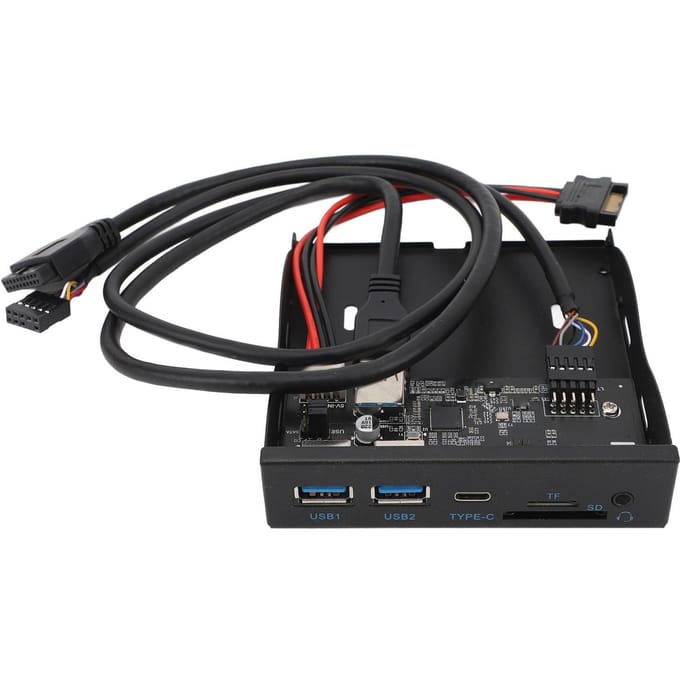 USB3.2 GEN1 Type C Diskette Drive Paneel 5Gbps Plug and Play 3.5inch Voorpaneel USB3.2 19PIN Hub voor black