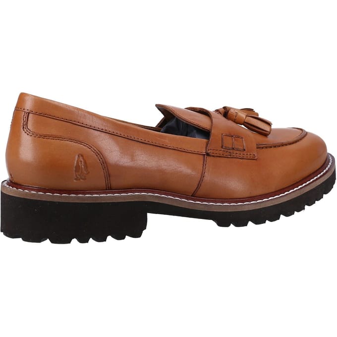 Hush Puppies Ginny Leren Dames Tan Mocassins