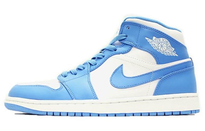 Jordan 1 Retro Mid UNC 554724-106 43 white