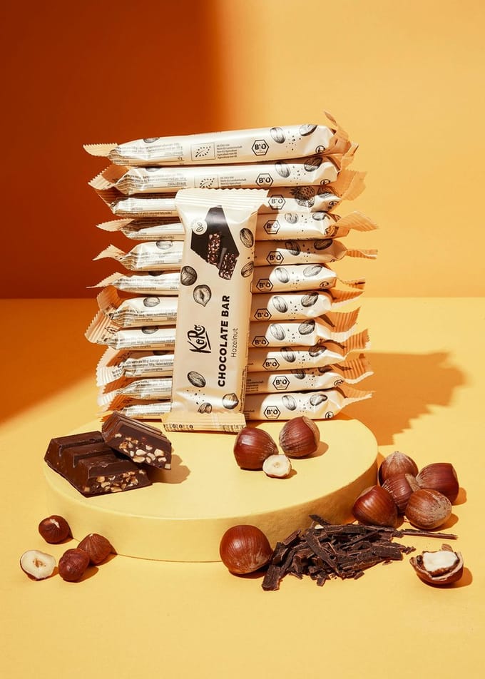 KoRo | Bio vegan chocoladereep met hazelnoten 12 x 50 g