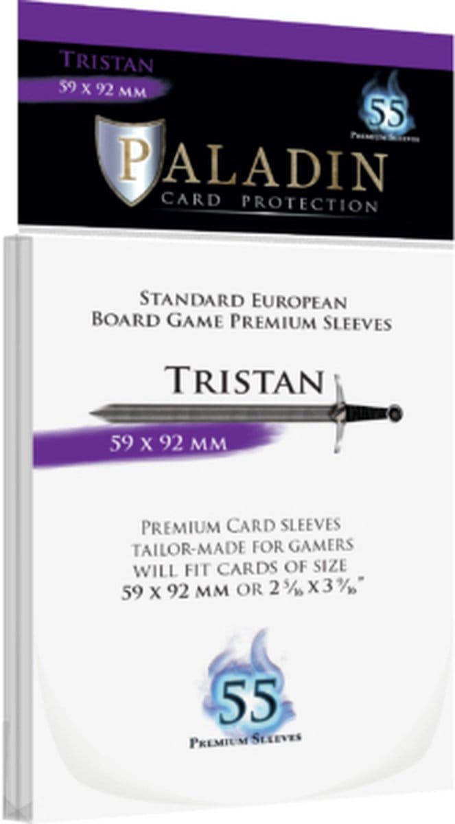 55 Paladin Tristan Card Sleeves 59 x 92mm (TRI-CLR)