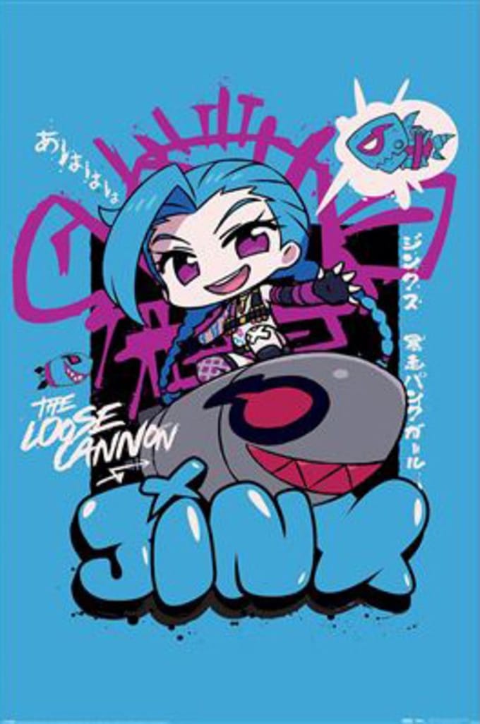 Poster League of Legends - Chibi Jinx 61x91,5cm